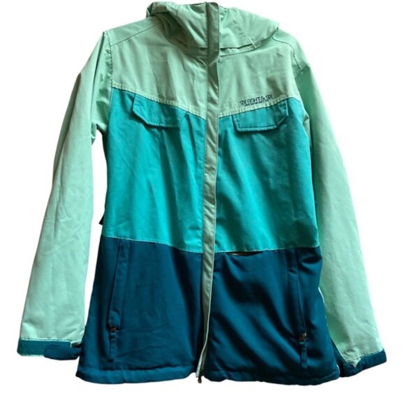 686 Women's Ski Jacket in Light Green and Teal - Picture 1 of 14